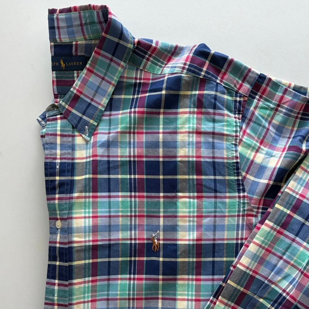 Ralph Lauren plaid Button up 3XB collegiate coastal vacation resort preppy y2k